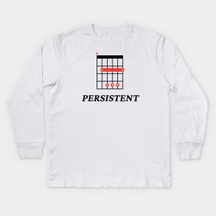 B Persistent B Guitar Chord Tab Light Theme Kids Long Sleeve T-Shirt